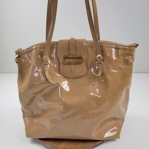 Jimmy Choo Glossy Beige Tote